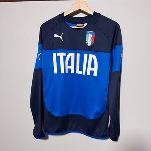 Vintage Puma Italy‎ Long Sleeve Soccer Jersey – Men's Medium